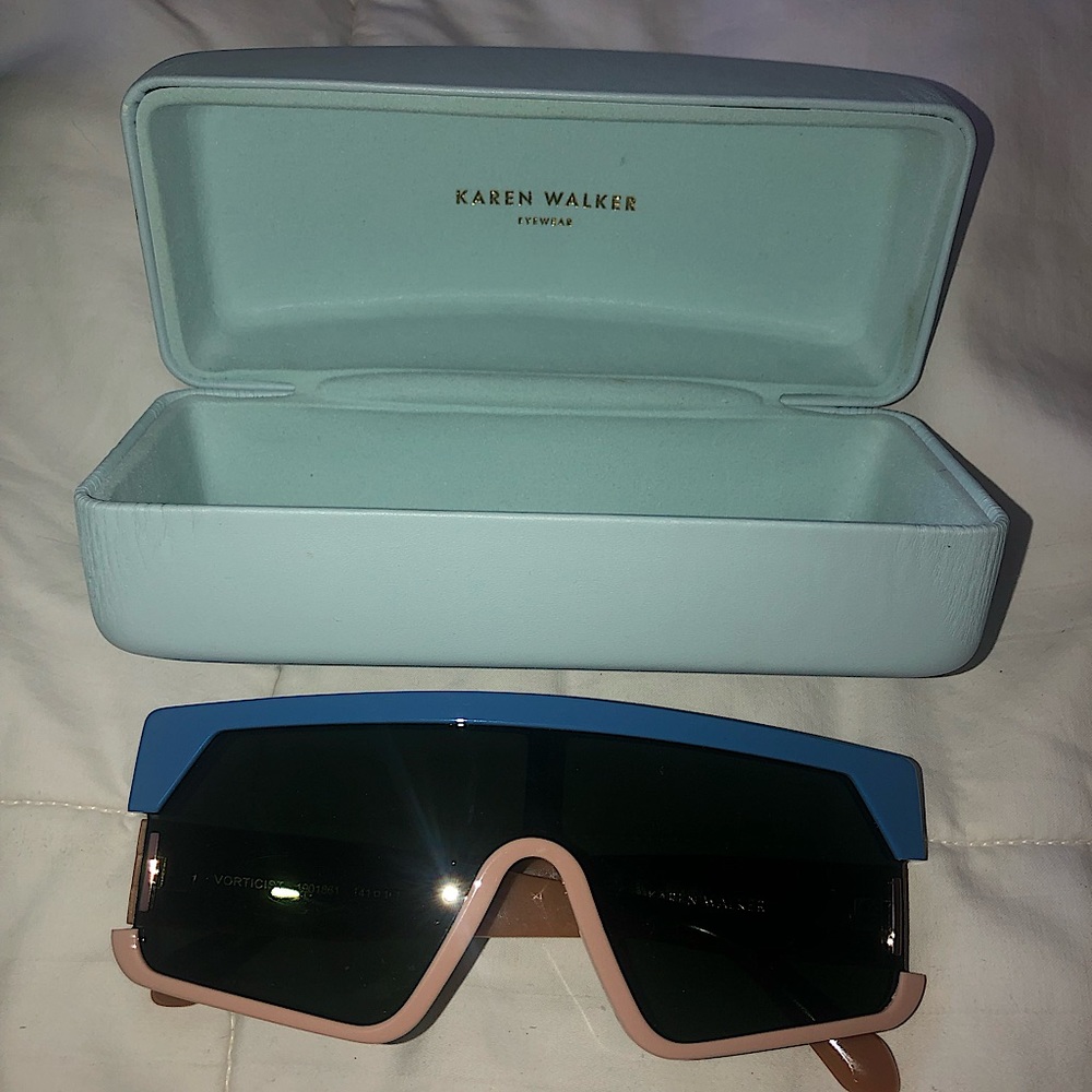 Karen Walker sunglasses. States blue and pink, no scratches.